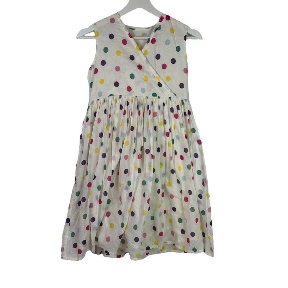 Joules girls dress size 12/14 Cream Polka Dot